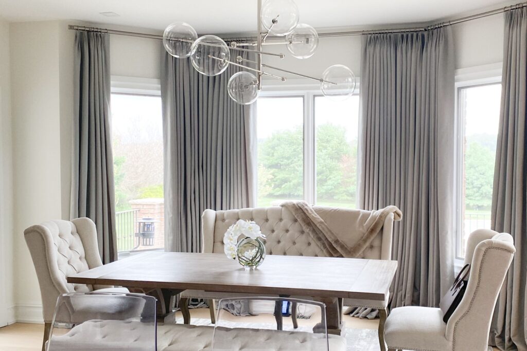 Dining Room Bay Window Drapes