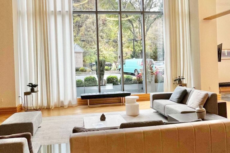 Hotel lobby Custom Sheer Drapes