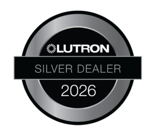 Lutron logo. Don's Drapery is an authorized dealer for Lutron drapery tracks, roman shade kits and motorized roller shades.