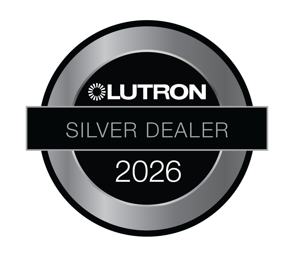 Lutron logo. Don's Drapery is an authorized dealer for Lutron drapery tracks, roman shade kits and motorized roller shades.
