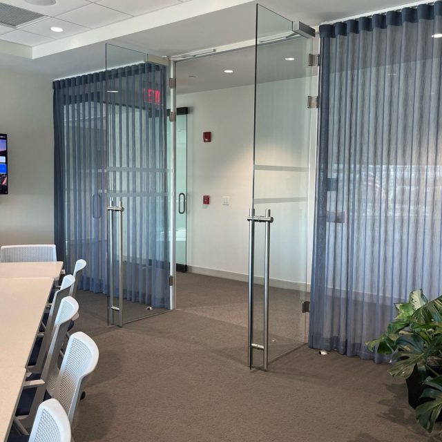 Corporate Office Ripplefold Sheers 1