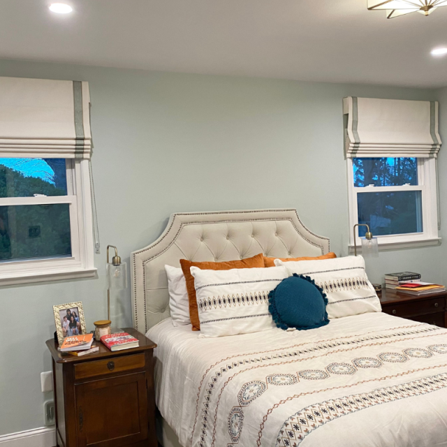 Roman shades side trim