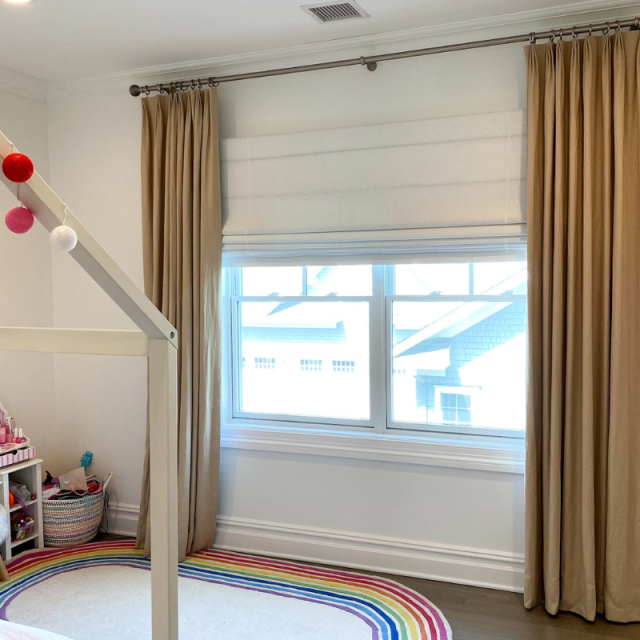 Drapery panels and romans