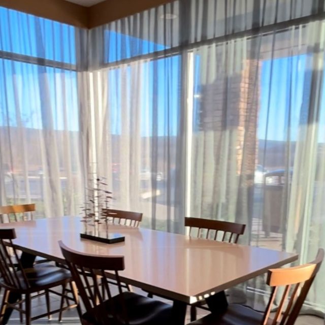 Conference room custom sheers