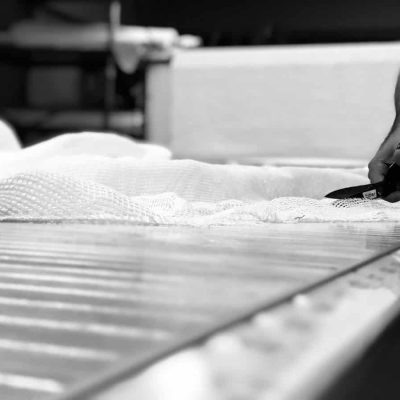 Drapery workroom manufacturing cutting table